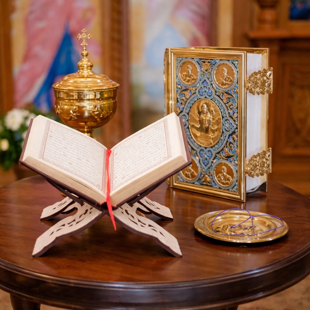 Support de livre Al-Coran de grande qualité et beau design en arabe.